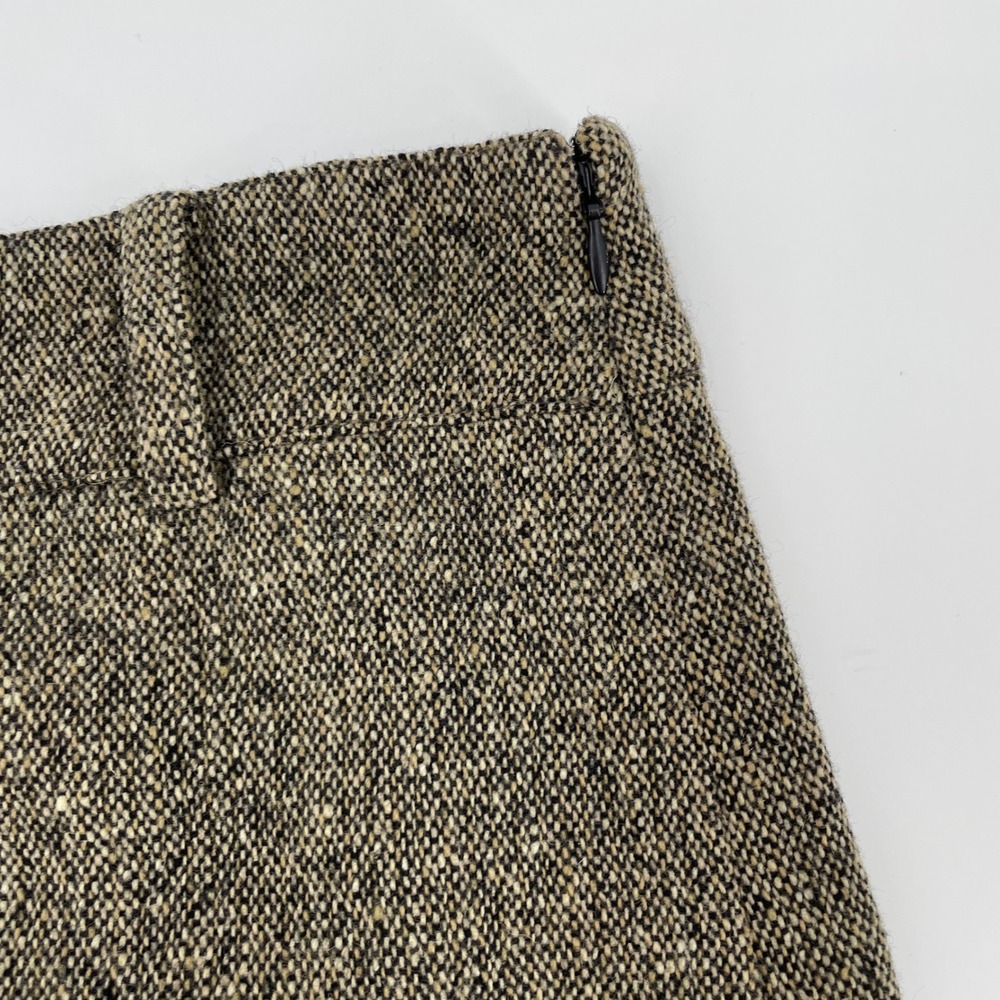 Polo Ralph Lauren Womens 2 Tweed Mini Skirt Brown Academia Preppy A Line - Picture 4 of 8